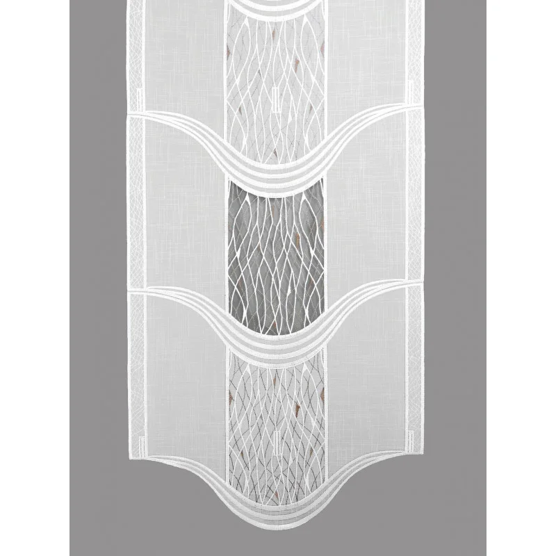 Muster der Flächengardine Denise in weiß-braun