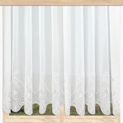 Ansprechende Plauener Stickerei-Gardine Valentina