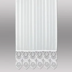 Schiebepaneele / Raffgardine Bella mit Plauener Spitzenkante einzeln