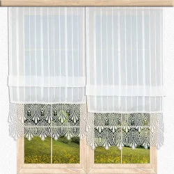 Raffgardine Jennifer mit Plauener Spitzenkante