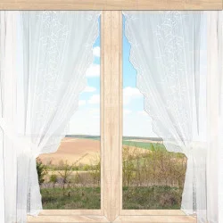 Seitenschals Annica in weiß-beige