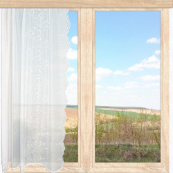 linker Seitenschal Annica in weiß-beige
