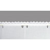 Bestickte Raffgardine Blanca Nahaufnahme Gardinen-Oberkante mit Stangendurchzug und filigraner Stickerei-Borte aus echter Plauener Spitze.