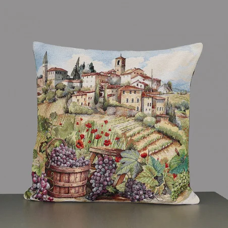 Hochwertiger Gobelin-Kissenbezug Toscana 45x45 cm