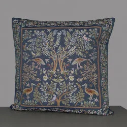 Gobelin-Kissenbezug Paradiesvogel blau