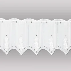 weiße Scheibengardine Ava 30 cm hoch