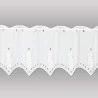 weiße Scheibengardine Ava 30 cm hoch