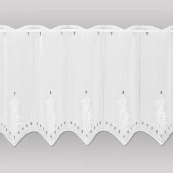 weiße Scheibengardine Ava 45 cm hoch