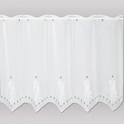 weiße Scheibengardine Ava 55 cm hoch