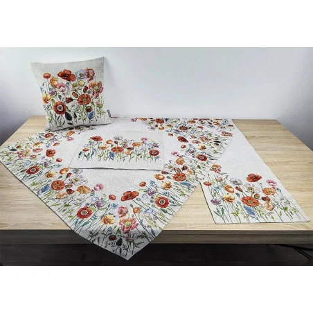 Zauberhafte Gobelin-Deckenserie Mohn