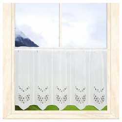 Modern bestickte Bistrogardine Tracy