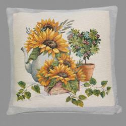 Gobelin-Kissenhülle Sonnenblumen 45x45 cm