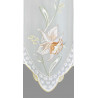 Elegant bestickte Kurzgardine Orchideenranke in bronze Detailbild