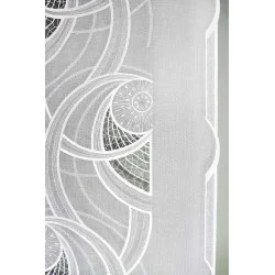 Stickerei-Flächengardine Amilia mit Plauener Spitze Detailbild