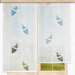 Stickerei-Flächengardine Amilia mit Plauener Spitze