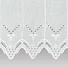 Raffgardine Nele mit Bohrstickerei in weiß Muster