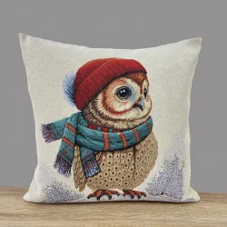 Gobelin-Kissenbezug Eule Egon