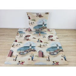 Maritime Gobelin-Deckenserie Ostseestrand Mitteldecke