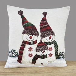 Lustiger Chenille-Kissenbezug Zipfelmützen in 45x45 cm