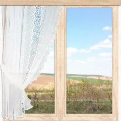 Seitenschals Adriana in Weiß-Anthrazit links