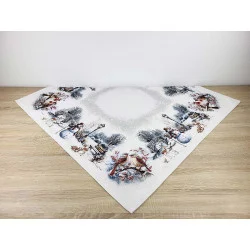 Chenille-Gobelin-Mitteldecke Winter in der Eifel