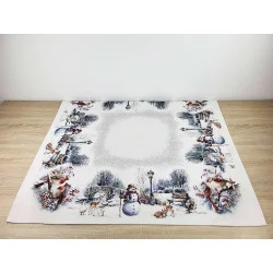 Chenille-Gobelin-Decke Winter in der Eifel