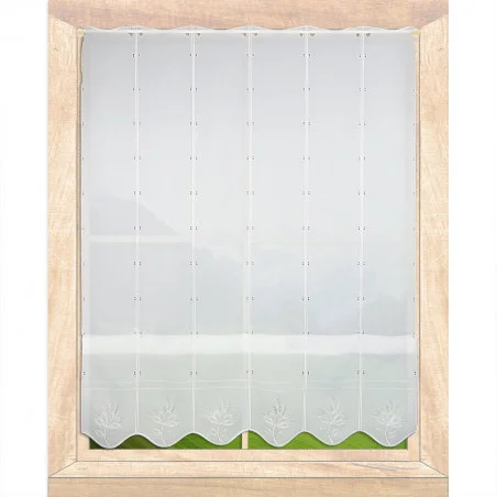 Stickerei-Raffrollo Alegra am Fenster