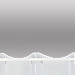 Stickerei-Scheibengardine Bergwiese mit Gräserstickerei Stangendurchzug