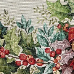 Festlicher Gobelin-Kissenbezug Glockenpaar Detailbild