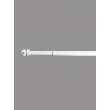 Scheibengardinen-Stange Kugel in Weiß