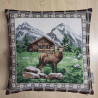 Ländlicher Gobelin Kissenbezug Oberammergau 45x45 cm