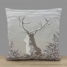 Gobelin-Kissenbezug Hirsch Heinrich in beige