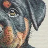 Gobelin-Kissenbezug Rottweiler 45x45 cm – Hochwertige Kissenhülle mit Hundemotiv als Sofakissen & Dekokissen