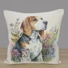 Gobelin-Kissenbezug Beagle 45x45 cm – Hochwertige Kissenhülle mit Hundemotiv als Sofakissen & Dekokissen