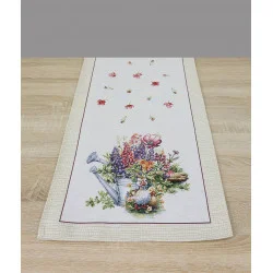 Gobelin-Deckenserie Gänsegarten: Tischset, Läufer & Mitteldecke | Edle Geschenk-Idee | Strapazierfähig und Langlebig