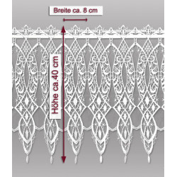 Plauener Spitzengardine Meridia mit Massangaben