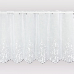 Modern bestickte Bistrogardine Alina Plauener Spitze 55 cm hoch