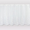 Modern bestickte Bistrogardine Alina Plauener Spitze 55 cm hoch