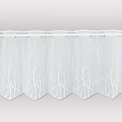 Modern bestickte Bistrogardine Alina 35 cm hoch