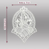 Maße für Fensterbild Ostereier aus Plauener Spitze: Breite ca. 15 cm, Höhe ca. 23 cm, Osterdeko Heimtextilien.