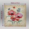 Kissenhülle mit Maßen ca. 45x45 cm und bunten Feldblumen, ideales Dekokissen für gemütliche Wohntextilien.