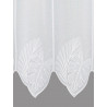 Kurzgardine Dschungel – modern bestickte Scheibengardine in Weiß 45 x 96 cm