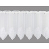 Kurzgardine Dschungel – modern bestickte Scheibengardine in Weiß 45 x 96 cm