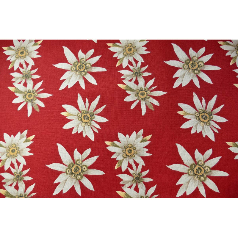 Bedruckter Baumwollstoff Edelweiss Meterware – Landhaus Nähstoff 160 cm breit