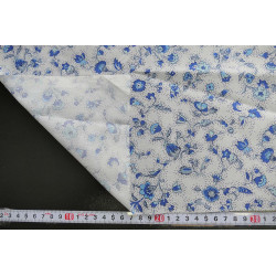 Baumwollstoff Kornblumen Meterware mit Massband