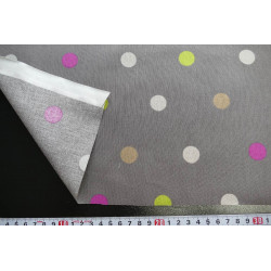 Baumwollstoff Bunte Punkte mit Massband